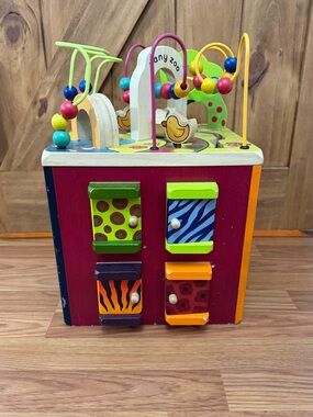Zany Zoo Animal Activity Cube with Bead Maze Alphabet Blocks & Animals